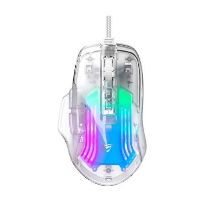 Picture of Havit MS1011SE Wired Transparent White Programmable Gaming Mouse