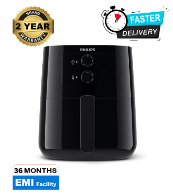 Picture of Philips Air Fryer HD9200/90, Uses Up To 90% Less fat, 1400Watt 4.1 Liter, with Rapid Air Technology Black Large (Best Price)