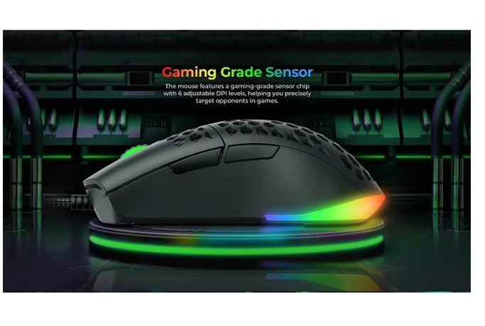 Picture of Havit MS1036 RGB Wired Black Programmable Gaming Mouse