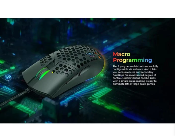 Picture of Havit MS1036 RGB Wired Black Programmable Gaming Mouse
