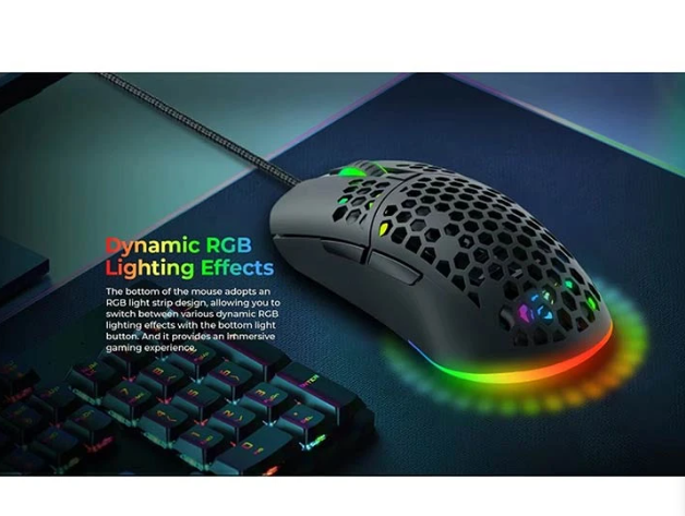 Picture of Havit MS1036 RGB Wired Black Programmable Gaming Mouse