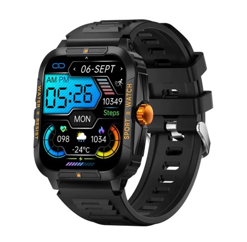 Picture of COLMI P76 Black & Orange Bluetooth Calling Smart Watch