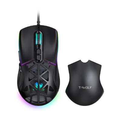 Picture of T-WOLF G520 RGB Wired Black Gaming Mouse