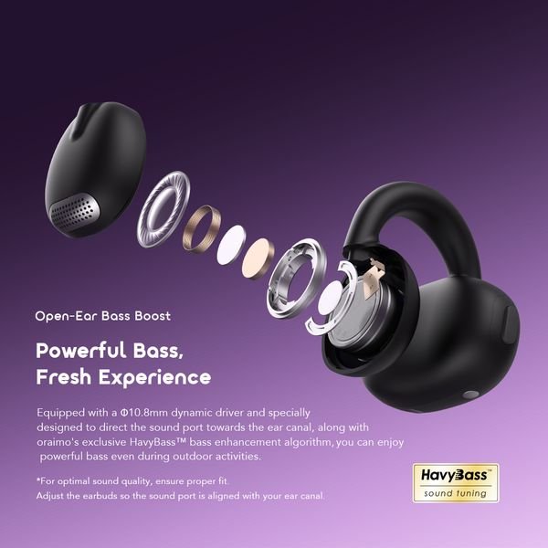 Picture of Oraimo OpenSnap Clip‑On Open‑Ear True Wireless Earbuds