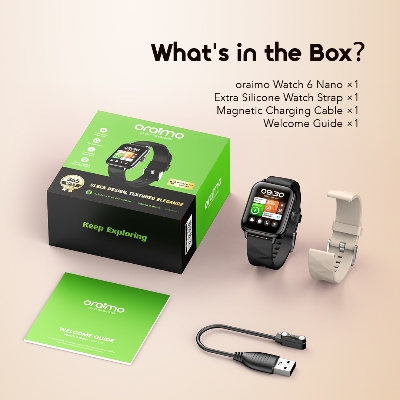Picture of oraimo Watch 6 Nano 1.52" TFT Full Touch Smart Watch  (OSW-807N)