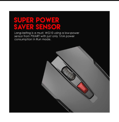 Picture of Fantech Raigor II WG10 Wireless Gray Gaming Mouse