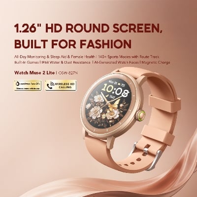 Picture of Oraimo Watch Muse 2 Lite Bluetooth Calling Rose Gold Smart Watch OSW-827N