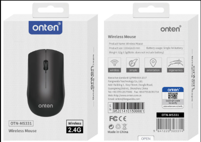 Picture of Onten MS331 2.4G Wireless Black Mouse