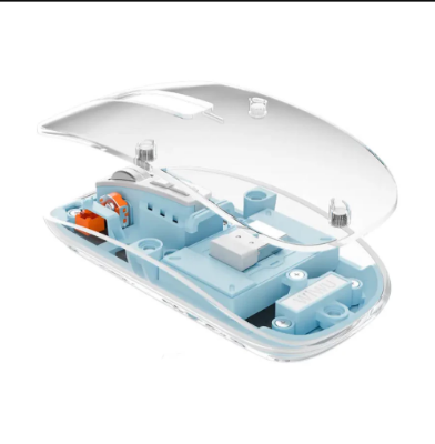 Picture of WiWU WM105 Silent Blue Wireless Rechargeble Battery Transparent Mouse