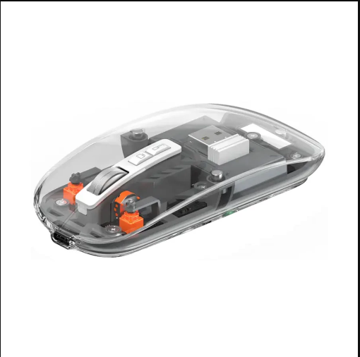 Picture of WiWU WM105 Silent Blue Wireless Rechargeble Battery Transparent Mouse