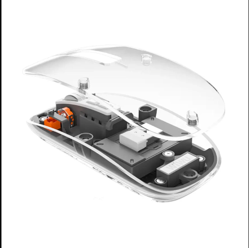 Picture of WiWU WM105 Silent Blue Wireless Rechargeble Battery Transparent Mouse