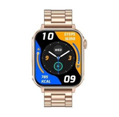 Picture of COLMI P80 Bluetooth Calling Black Smart Watch With Stainless Steel + Silicone Strap
