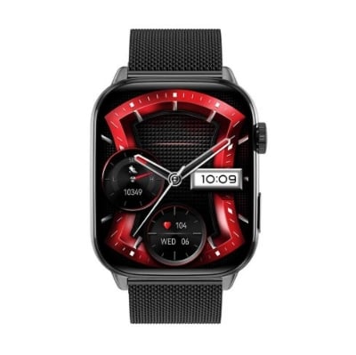 Picture of WiWU SW08 Silver Bluetooth Calling Smart Watch with Metallic + Silicone Strap