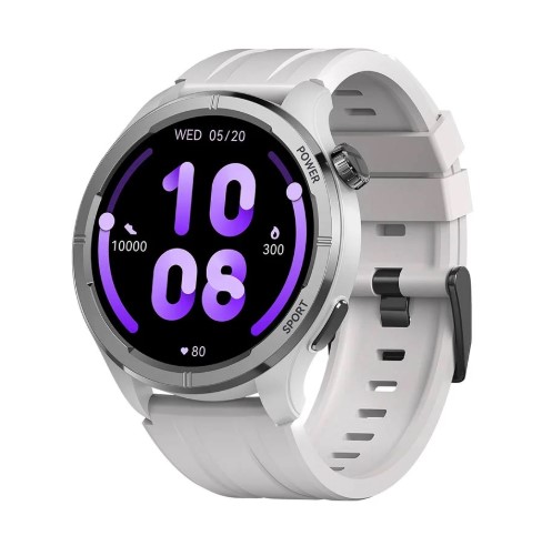 Picture of Haylou Solar Neo Silver Bluetooth Calling Smart Watch with Woven + Silicone strap
