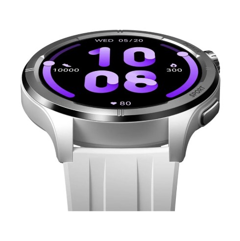 Picture of Haylou Solar Neo Silver Bluetooth Calling Smart Watch with Woven + Silicone strap