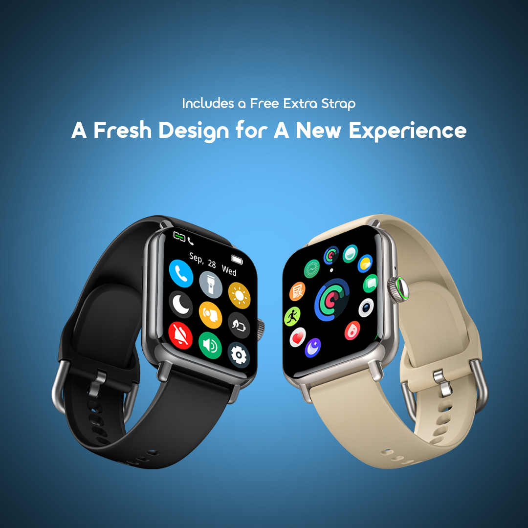 Picture of Oraimo Watch 6 Pro Chrome Black Bluetooth Calling Smart Watch #OSW-807S