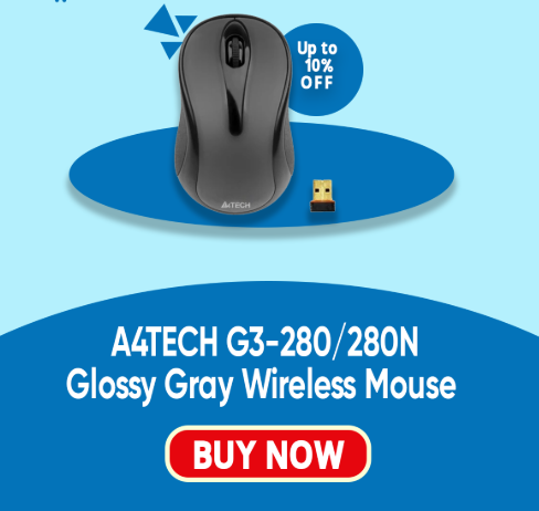Picture of A4TECH G3-280/280N Glossy Gray Wireless Mouse