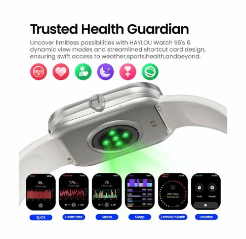 Picture of Haylou Watch S6 Black Bluetooth Calling Smart Watch