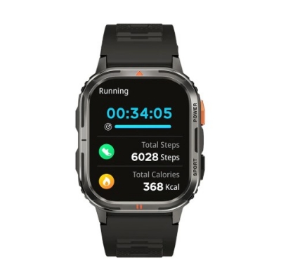 Picture of WiWU SW05 Tarnish Black Bluetooth Calling Smart Watch