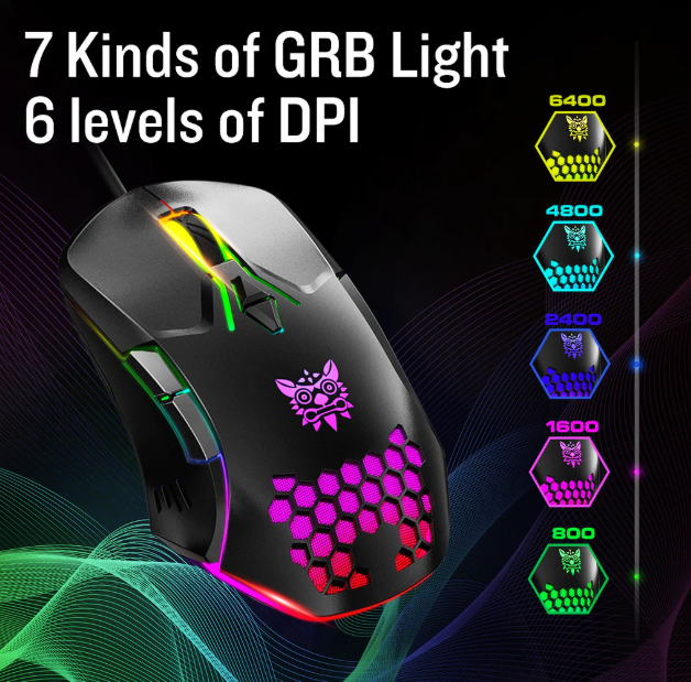 Picture of ONIKUMA CW902 RGB Wired Black Gaming Mouse