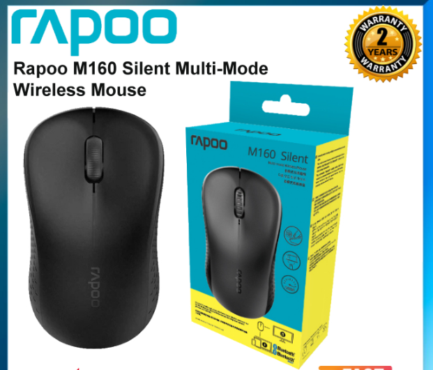 Picture of Rapoo M160 Multi Mode Silent Bluetooth Black Mouse