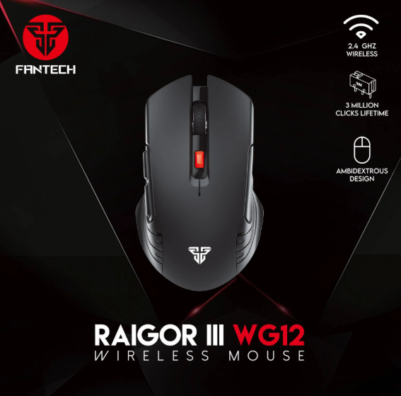 Picture of Fantech Raigor III WG12 Wireless Black Gaming Mouse