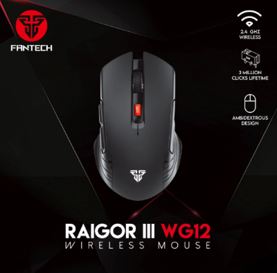 Picture of Fantech Raigor III WG12 Wireless Black Gaming Mouse