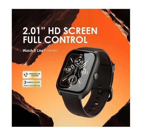 Picture of Oraimo Watch 5 Lite OSW-804 Black Bluetooth Calling Smart Watch