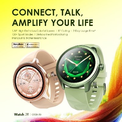 Picture of Oraimo Watch Nova 2R OSW-834 AMOLED Dark Chrome Bluetooth Calling Smart Watch