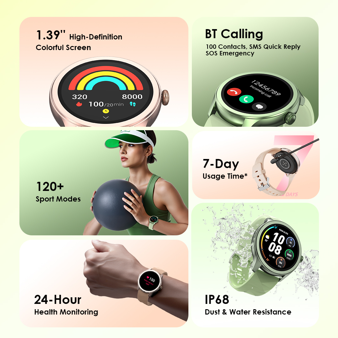 Picture of Oraimo Watch Nova 2R OSW-834 AMOLED Dark Chrome Bluetooth Calling Smart Watch