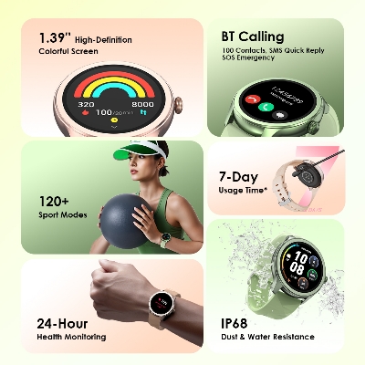 Picture of Oraimo Watch Nova 2R OSW-834 AMOLED Dark Chrome Bluetooth Calling Smart Watch
