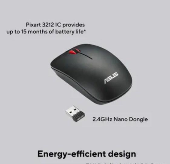 Picture of ASUS WT300 Ambidextrous Wireless Black Mouse