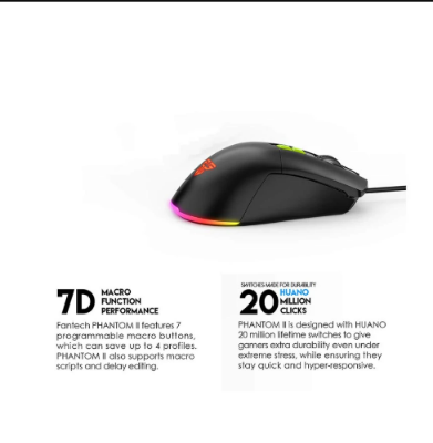 Picture of Fantech VX6 Phantom II RGB Wired Neon Black Gaming Mouse