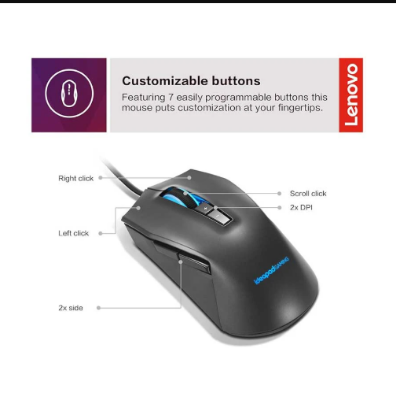 Picture of Lenovo IdeaPad M100 RGB Wired Black Gaming Mouse