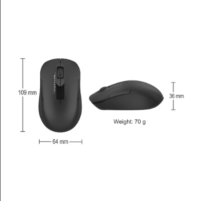 Picture of A4TECH FG15C Air2 FStyler Wireless Black Dual Function Air Mouse