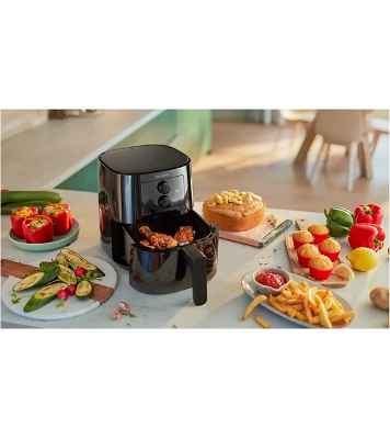 Picture of Philips Air Fryer HD9200/90, Uses Up To 90% Less fat, 1400Watt 4.1 Liter, with Rapid Air Technology Black Large (Best Price)