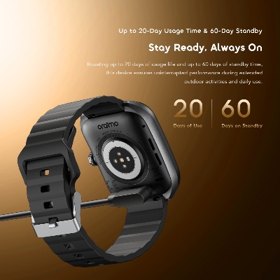 Picture of Oraimo Watch Nova 2 Black Bluetooth Calling Smart Watch #OSW-814