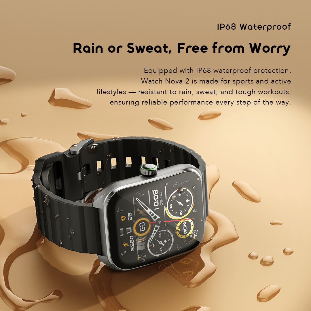 Picture of Oraimo Watch Nova 2 Black Bluetooth Calling Smart Watch #OSW-814