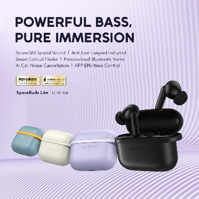Picture of Oraimo Spacebuds Lite Speed Black TWS Bluetooth Earbuds #OTW-324