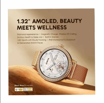 Picture of Oraimo Watch Muse 2 OSW-833N AMOLED Bluetooth Calling Rose Gold Smart Watch