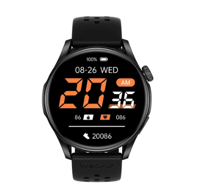 Picture of WEOFLY Curve 2 Black Bluetooth Calling Smart Watch