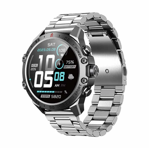 Picture of BWOO BO-WA08 Black Bluetooth Calling Smart Watch with Dual Straps