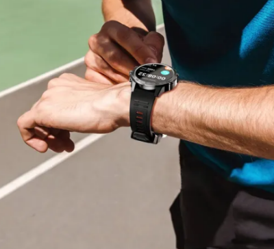 Picture of BWOO BO-WA08 Black Bluetooth Calling Smart Watch with Dual Straps
