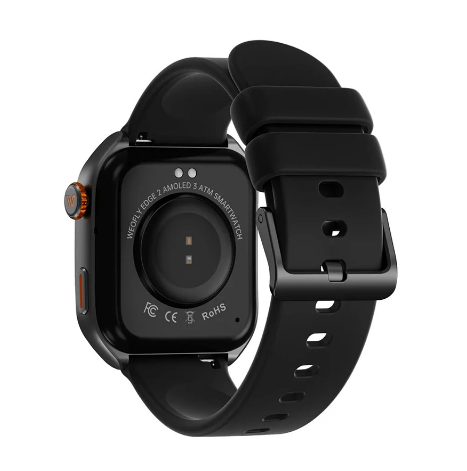 Picture of WEOFLY Edge 2 Black Bluetooth Calling Smart Watch