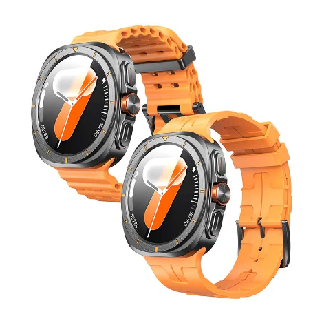 Picture of BWOO BO-WA09 Gan Black Bluetooth Calling Smart Watch with Dual Straps
