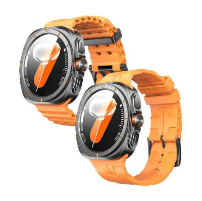 Picture of BWOO BO-WA09 Gan Black Bluetooth Calling Smart Watch with Dual Straps