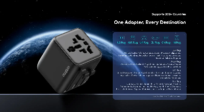 Picture of Oraimo PowerOmni 251 Black Universal Travel Adapter