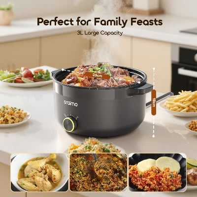 Picture of oraimo MultiPot 3L Energe-Saving Electric Cooker (OHP-261A)