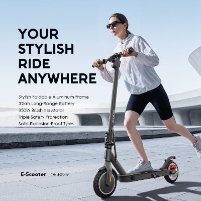 Picture of oraimo E-Scooter 350W Motor 32km Range Electric Scooter
