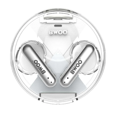Picture of BWOO BO-BW95-WH White TWS Bluetooth Transparent Earbuds